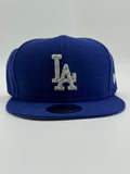 Rhinestone Blue Dodgers Snapback Baseball Hat